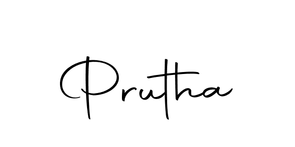 The best way (Autography-DOLnW) to make a short signature is to pick only two or three words in your name. The name Prutha include a total of six letters. For converting this name. Prutha signature style 10 images and pictures png