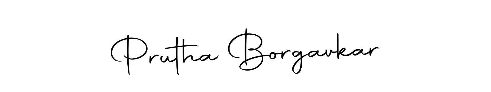 The best way (Autography-DOLnW) to make a short signature is to pick only two or three words in your name. The name Prutha Borgavkar include a total of six letters. For converting this name. Prutha Borgavkar signature style 10 images and pictures png