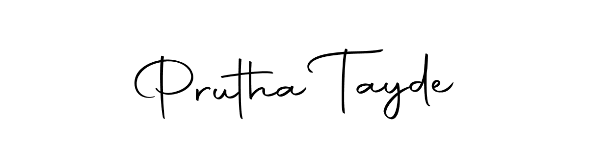 Design your own signature with our free online signature maker. With this signature software, you can create a handwritten (Autography-DOLnW) signature for name Prutha Tayde. Prutha Tayde signature style 10 images and pictures png