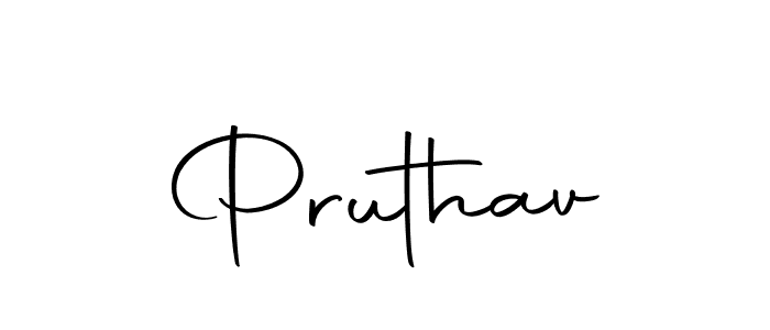 How to make Pruthav name signature. Use Autography-DOLnW style for creating short signs online. This is the latest handwritten sign. Pruthav signature style 10 images and pictures png