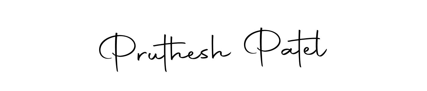 How to make Pruthesh Patel name signature. Use Autography-DOLnW style for creating short signs online. This is the latest handwritten sign. Pruthesh Patel signature style 10 images and pictures png