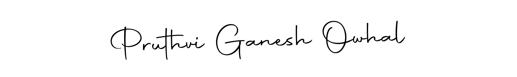 The best way (Autography-DOLnW) to make a short signature is to pick only two or three words in your name. The name Pruthvi Ganesh Owhal include a total of six letters. For converting this name. Pruthvi Ganesh Owhal signature style 10 images and pictures png