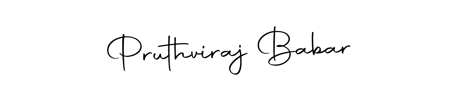 Create a beautiful signature design for name Pruthviraj Babar. With this signature (Autography-DOLnW) fonts, you can make a handwritten signature for free. Pruthviraj Babar signature style 10 images and pictures png