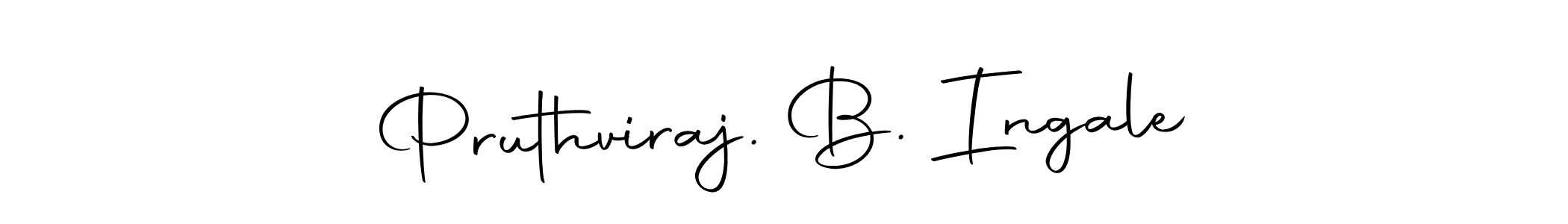 The best way (Autography-DOLnW) to make a short signature is to pick only two or three words in your name. The name Pruthviraj. B. Ingale include a total of six letters. For converting this name. Pruthviraj. B. Ingale signature style 10 images and pictures png