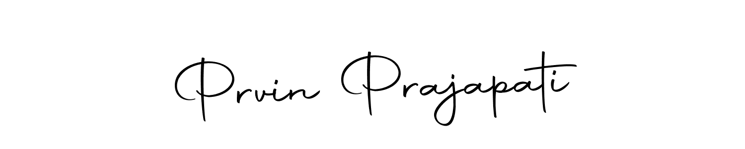 Create a beautiful signature design for name Prvin Prajapati. With this signature (Autography-DOLnW) fonts, you can make a handwritten signature for free. Prvin Prajapati signature style 10 images and pictures png