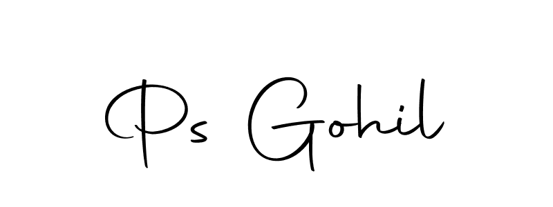 Design your own signature with our free online signature maker. With this signature software, you can create a handwritten (Autography-DOLnW) signature for name Ps Gohil. Ps Gohil signature style 10 images and pictures png