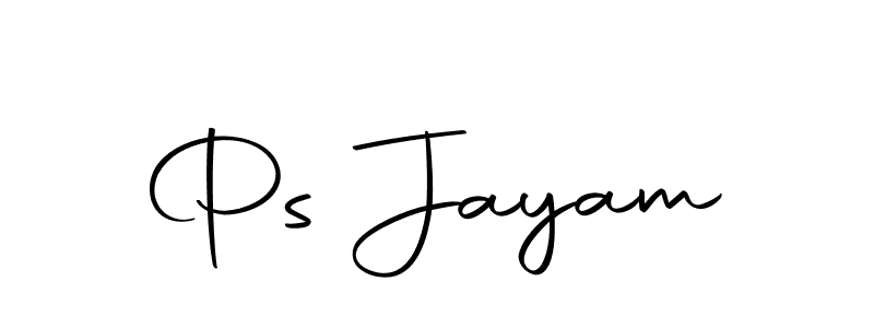 You should practise on your own different ways (Autography-DOLnW) to write your name (Ps Jayam) in signature. don't let someone else do it for you. Ps Jayam signature style 10 images and pictures png