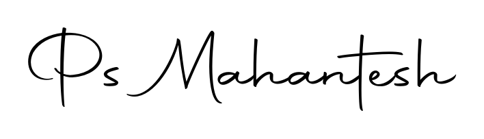 Discover how Ps Mahantesh looks in an executive cursive font (Autography-DOLnW). Perfect for legal documents, invoices, and certificates. Ps Mahantesh signature style 10 images and pictures png