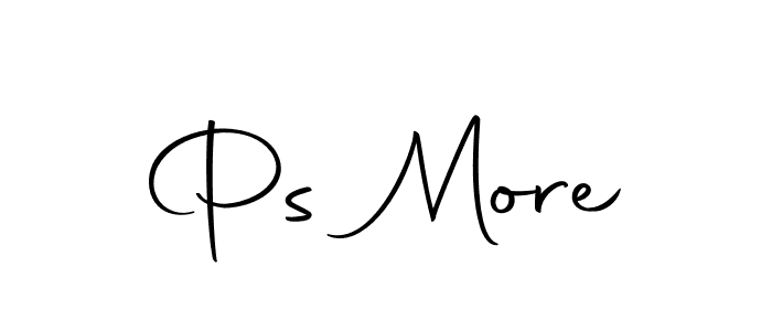 Similarly Autography-DOLnW is the best handwritten signature design. Signature creator online .You can use it as an online autograph creator for name Ps More. Ps More signature style 10 images and pictures png