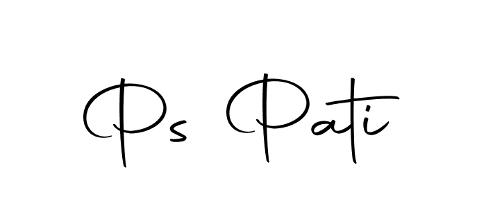 You should practise on your own different ways (Autography-DOLnW) to write your name (Ps Pati) in signature. don't let someone else do it for you. Ps Pati signature style 10 images and pictures png