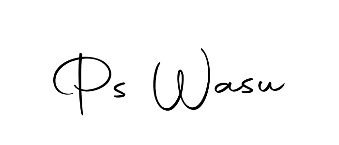 How to make Ps Wasu signature? Autography-DOLnW is a professional autograph style. Create handwritten signature for Ps Wasu name. Ps Wasu signature style 10 images and pictures png