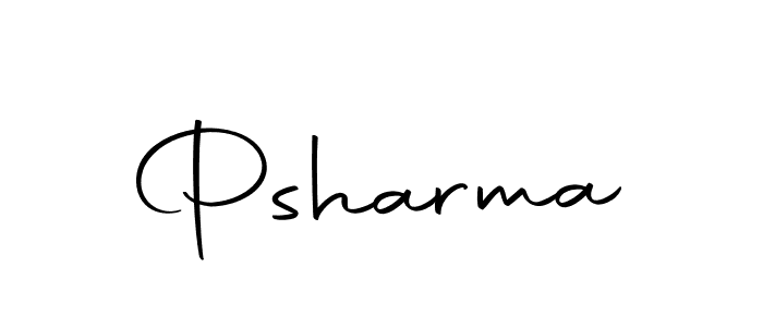 How to make Psharma signature? Autography-DOLnW is a professional autograph style. Create handwritten signature for Psharma name. Psharma signature style 10 images and pictures png