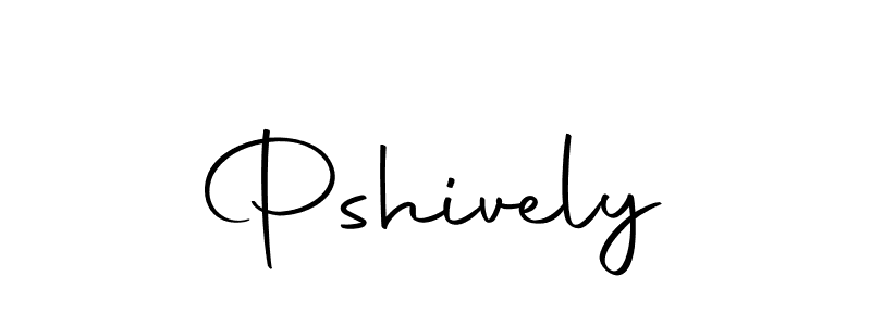 You should practise on your own different ways (Autography-DOLnW) to write your name (Pshively) in signature. don't let someone else do it for you. Pshively signature style 10 images and pictures png