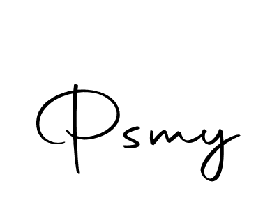 Use a signature maker to create a handwritten signature online. With this signature software, you can design (Autography-DOLnW) your own signature for name Psmy. Psmy signature style 10 images and pictures png