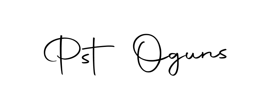 You should practise on your own different ways (Autography-DOLnW) to write your name (Pst Oguns) in signature. don't let someone else do it for you. Pst Oguns signature style 10 images and pictures png