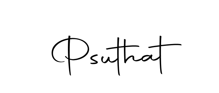 How to Draw Psuthat signature style? Autography-DOLnW is a latest design signature styles for name Psuthat. Psuthat signature style 10 images and pictures png