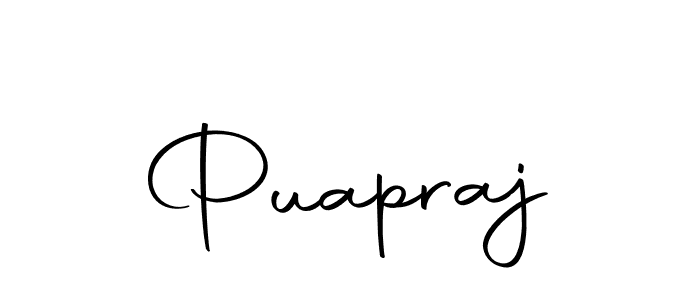 Create a beautiful signature design for name Puapraj. With this signature (Autography-DOLnW) fonts, you can make a handwritten signature for free. Puapraj signature style 10 images and pictures png