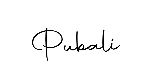 Use a signature maker to create a handwritten signature online. With this signature software, you can design (Autography-DOLnW) your own signature for name Pubali. Pubali signature style 10 images and pictures png