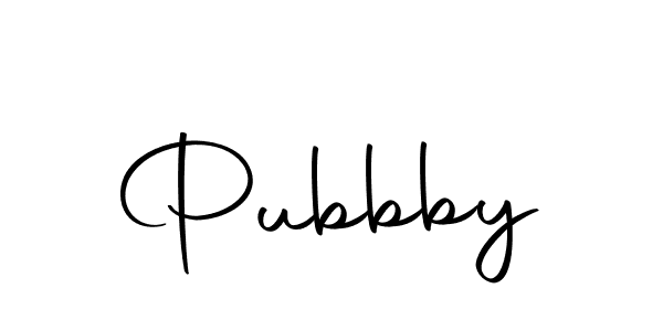 Pubbby stylish signature style. Best Handwritten Sign (Autography-DOLnW) for my name. Handwritten Signature Collection Ideas for my name Pubbby. Pubbby signature style 10 images and pictures png