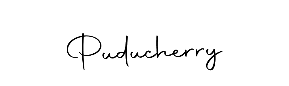 Use a signature maker to create a handwritten signature online. With this signature software, you can design (Autography-DOLnW) your own signature for name Puducherry. Puducherry signature style 10 images and pictures png