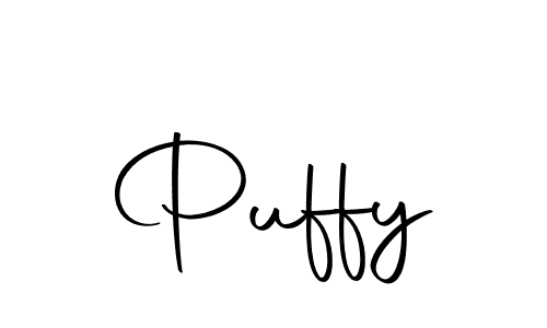 Design your own signature with our free online signature maker. With this signature software, you can create a handwritten (Autography-DOLnW) signature for name Puffy. Puffy signature style 10 images and pictures png