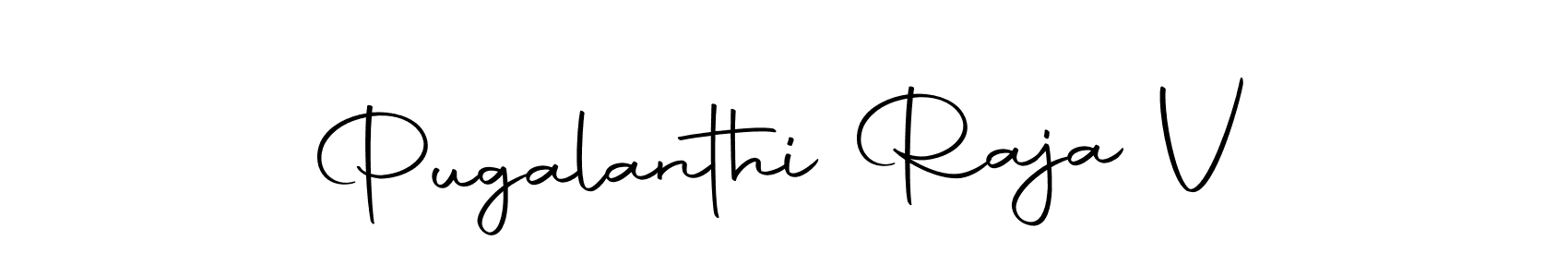 The best way (Autography-DOLnW) to make a short signature is to pick only two or three words in your name. The name Pugalanthi Raja V include a total of six letters. For converting this name. Pugalanthi Raja V signature style 10 images and pictures png