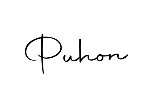 Create a beautiful signature design for name Puhon. With this signature (Autography-DOLnW) fonts, you can make a handwritten signature for free. Puhon signature style 10 images and pictures png