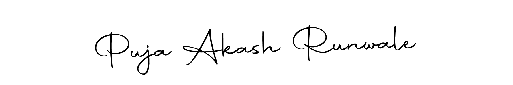 Also we have Puja Akash Runwale name is the best signature style. Create professional handwritten signature collection using Autography-DOLnW autograph style. Puja Akash Runwale signature style 10 images and pictures png