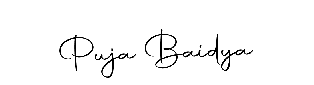 Design your own signature with our free online signature maker. With this signature software, you can create a handwritten (Autography-DOLnW) signature for name Puja Baidya. Puja Baidya signature style 10 images and pictures png