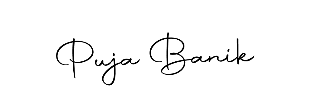 You can use this online signature creator to create a handwritten signature for the name Puja Banik. This is the best online autograph maker. Puja Banik signature style 10 images and pictures png