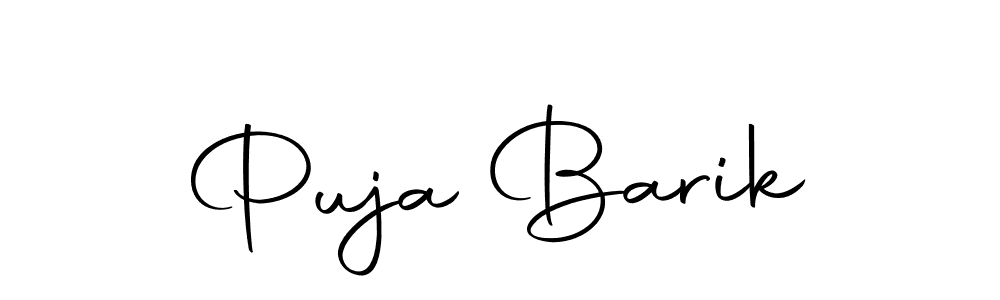 The best way (Autography-DOLnW) to make a short signature is to pick only two or three words in your name. The name Puja Barik include a total of six letters. For converting this name. Puja Barik signature style 10 images and pictures png