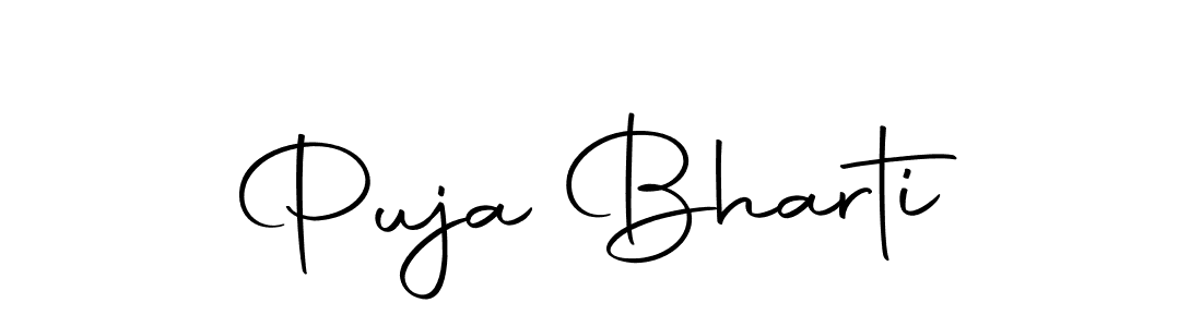 Create a beautiful signature design for name Puja Bharti. With this signature (Autography-DOLnW) fonts, you can make a handwritten signature for free. Puja Bharti signature style 10 images and pictures png