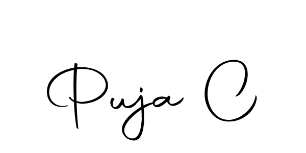 How to make Puja C signature? Autography-DOLnW is a professional autograph style. Create handwritten signature for Puja C name. Puja C signature style 10 images and pictures png