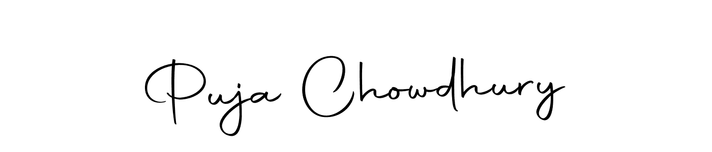 Use a signature maker to create a handwritten signature online. With this signature software, you can design (Autography-DOLnW) your own signature for name Puja Chowdhury. Puja Chowdhury signature style 10 images and pictures png