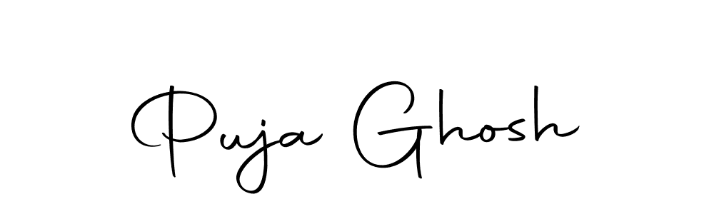 How to make Puja Ghosh name signature. Use Autography-DOLnW style for creating short signs online. This is the latest handwritten sign. Puja Ghosh signature style 10 images and pictures png