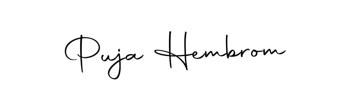 Here are the top 10 professional signature styles for the name Puja Hembrom. These are the best autograph styles you can use for your name. Puja Hembrom signature style 10 images and pictures png