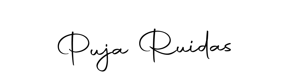 Design your own signature with our free online signature maker. With this signature software, you can create a handwritten (Autography-DOLnW) signature for name Puja Ruidas. Puja Ruidas signature style 10 images and pictures png