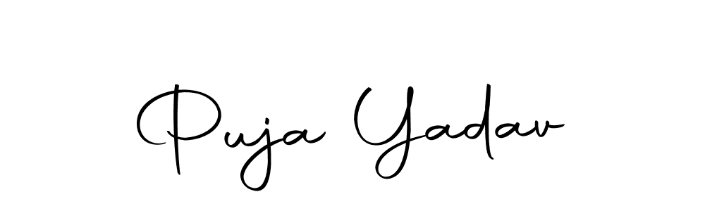 You should practise on your own different ways (Autography-DOLnW) to write your name (Puja Yadav) in signature. don't let someone else do it for you. Puja Yadav signature style 10 images and pictures png