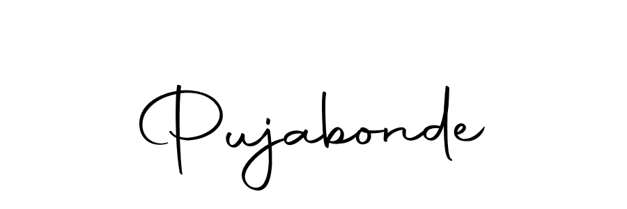 Design your own signature with our free online signature maker. With this signature software, you can create a handwritten (Autography-DOLnW) signature for name Pujabonde. Pujabonde signature style 10 images and pictures png