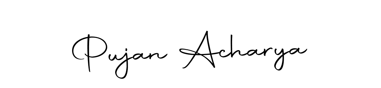 Make a beautiful signature design for name Pujan Acharya. Use this online signature maker to create a handwritten signature for free. Pujan Acharya signature style 10 images and pictures png