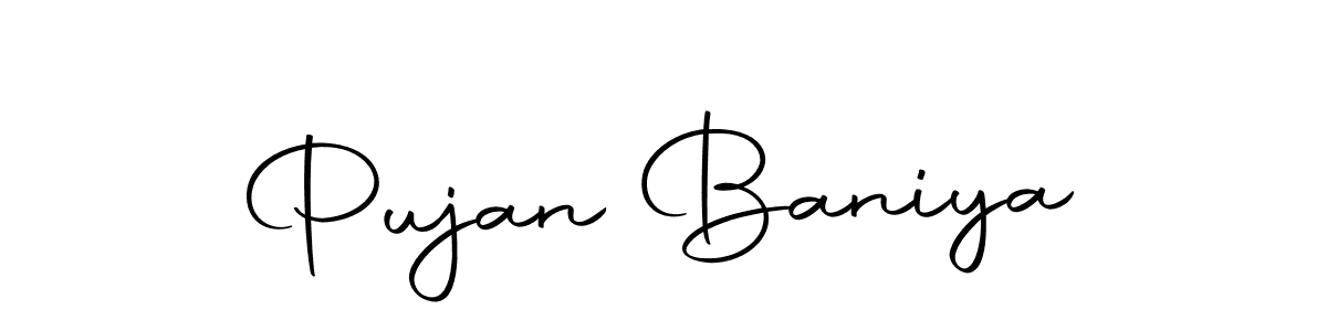 Make a beautiful signature design for name Pujan Baniya. Use this online signature maker to create a handwritten signature for free. Pujan Baniya signature style 10 images and pictures png