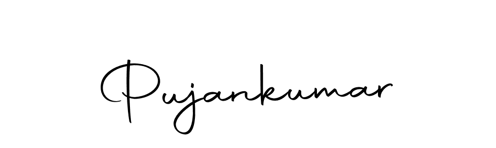 How to make Pujankumar name signature. Use Autography-DOLnW style for creating short signs online. This is the latest handwritten sign. Pujankumar signature style 10 images and pictures png