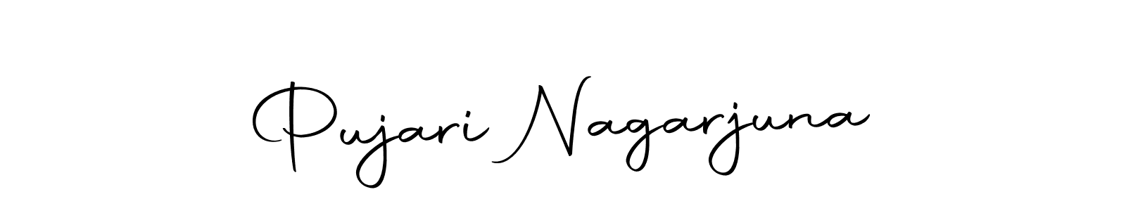 How to make Pujari Nagarjuna name signature. Use Autography-DOLnW style for creating short signs online. This is the latest handwritten sign. Pujari Nagarjuna signature style 10 images and pictures png