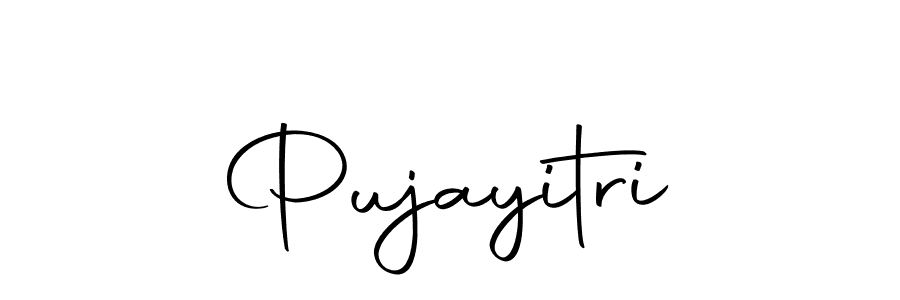 Design your own signature with our free online signature maker. With this signature software, you can create a handwritten (Autography-DOLnW) signature for name Pujayitri. Pujayitri signature style 10 images and pictures png