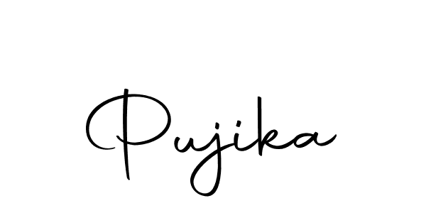You should practise on your own different ways (Autography-DOLnW) to write your name (Pujika) in signature. don't let someone else do it for you. Pujika signature style 10 images and pictures png