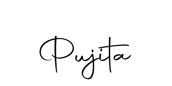 Pujita stylish signature style. Best Handwritten Sign (Autography-DOLnW) for my name. Handwritten Signature Collection Ideas for my name Pujita. Pujita signature style 10 images and pictures png