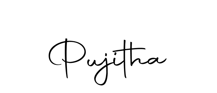 Make a beautiful signature design for name Pujitha. With this signature (Autography-DOLnW) style, you can create a handwritten signature for free. Pujitha signature style 10 images and pictures png