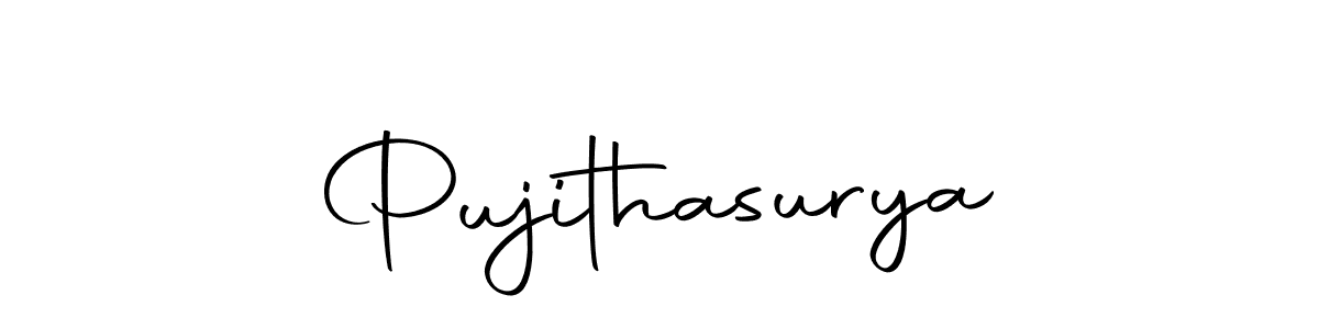 Use a signature maker to create a handwritten signature online. With this signature software, you can design (Autography-DOLnW) your own signature for name Pujithasurya. Pujithasurya signature style 10 images and pictures png