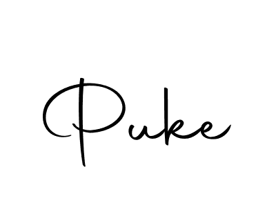 Design your own signature with our free online signature maker. With this signature software, you can create a handwritten (Autography-DOLnW) signature for name Puke. Puke signature style 10 images and pictures png