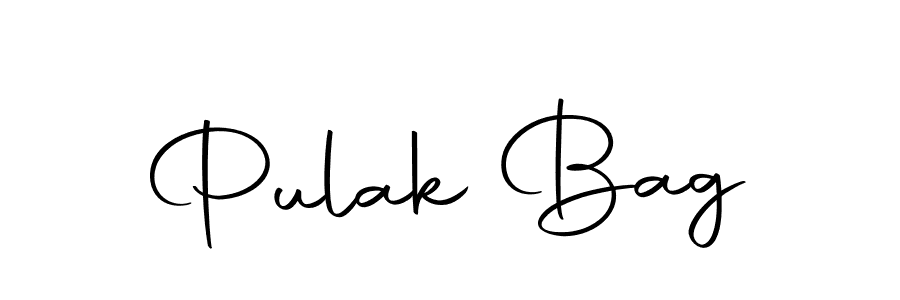 Design your own signature with our free online signature maker. With this signature software, you can create a handwritten (Autography-DOLnW) signature for name Pulak Bag. Pulak Bag signature style 10 images and pictures png